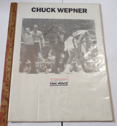 Vintage Autographed Picture Of Chuck Wepner 'The Original Rocky' On Poster Board Ready For A Frame With COA