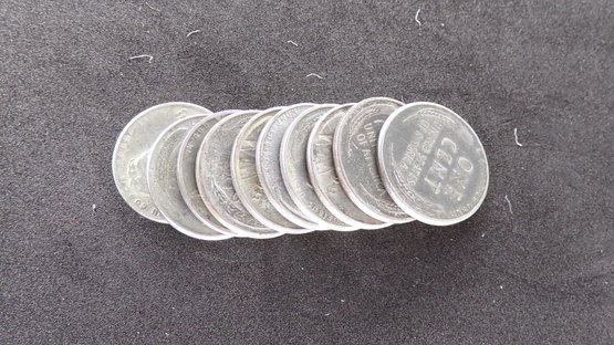 (10) Unsearched 1943 (Various Mints & Condition) Steel Wheat Cents