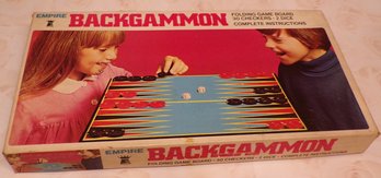 Vintage Backgammon Folding Board Game 1970's Empire #1690 In Great Condition (Appears Complete)