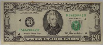 Beautiful 1985 $20 Federal Reserve Note Uncirculated