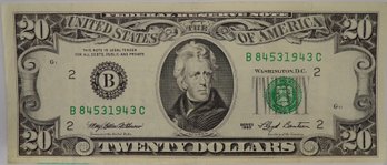 Beautiful 1993 $20 Federal Reserve Note Crisp Uncirculated