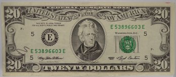 1993 $20 Federal Reserve Note AU