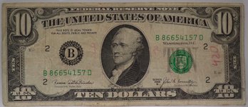 Series 1969-B $10 Federal Reserve Note