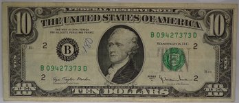 Series 1977-A $10 Federal Reserve Note AU