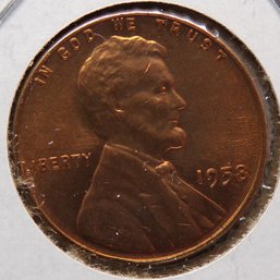 1958 Lincoln Wheat Cent Brilliant Uncirculated Red