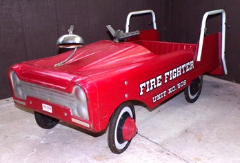 Beautiful Vintage Fire Fighter Pedal Car, Available For Pickup Or Shipping