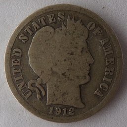 1912 Barber Silver Dime