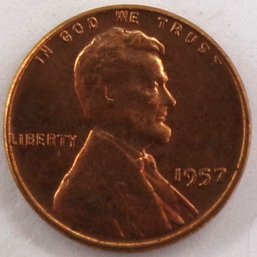 1957 Lincoln Wheat Cent Brilliant Uncirculated Red