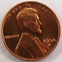 1954-D Lincoln Wheat Cent Brilliant Uncirculated Red