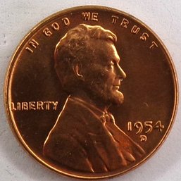 1954-D Lincoln Wheat Cent Brilliant Uncirculated Red