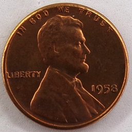 1958 Lincoln Wheat Cent Brilliant Uncirculated Red