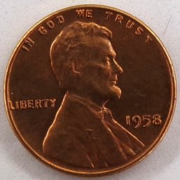 1958 Lincoln Wheat Cent Brilliant Uncirculated Red