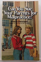 New Vintage Book 'Can You Sue Your Parents For Malpractice' Signed By The Author, Paula Danziger