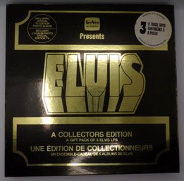 Vintage NEW TeeVee Records Inc. Presents Elvis: A Collectors Edition-TB 1, 3 X 8-Track Cartridge & Photo Book