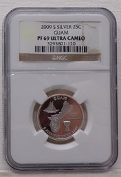 Silver 2009-S (Proof) U.S. Territories Quarter (GUAM) NGC PF 69 Ultra Cameo