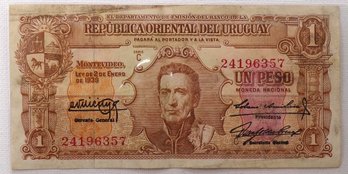 1939 Uruguay One Peso