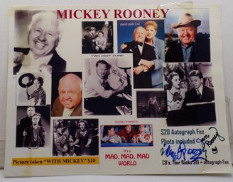 Authentic Signed Autographed Picture Of Mickey & Jan Rooney