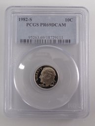 1982-S Roosevelt Dime 10-Cent PCGS PR69DCAM GEM Brilliant Uncirculated