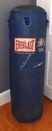 Extremely RARE Authentic & Vintage Muhammad Ali Autographed 'Everlast Punching Bag'