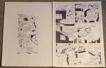 Superman Comic Book Page Posters, Black & White