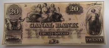 Gem Uncirculated 18xx $20 LOUISIANA OBSOLETE CURRENCY (Canal Bank New Orleans)