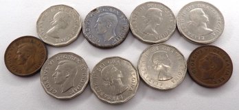 Canadian 5 Cent & 1 Cent Coins 1940-1969