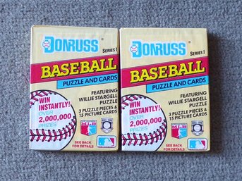 Two 1991 Donruss Series 1 Unopened Wax Packs Baseball Cards