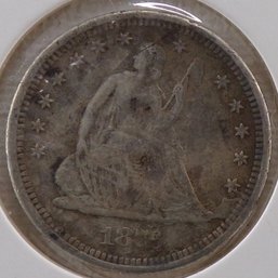 1876-S Seated Liberty Silver Quarter Dollar 'Full Liberty' XF