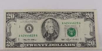 1993 $20 Federal Reserve Note AU