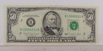 Beautiful 1990 $50 Federal Reserve Note GEM Uncirculated