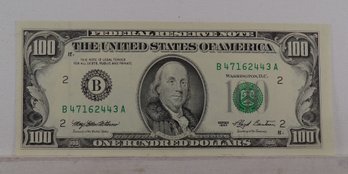 Error 'Faulty Alignment, Both Sides' 1993 $100 Federal Reserve Note, GEM Uncirculated