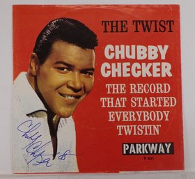 Autographed Record Cover Of Chubby Checker, A Mainstay Singer In The 1960's & 1970's