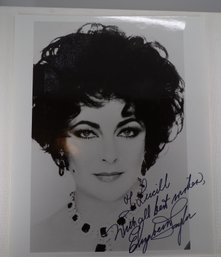 Autographed 8' X 10' Picture Of Elizabeth Taylor, A Mainstay Actress Who Passed Away In 2011