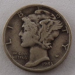 1943 Mercury Silver Dime