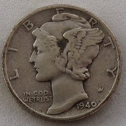 1940 Mercury Silver Dime