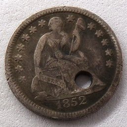 1852 Seated Liberty Silver Half Dime XF (Details See Pictures)