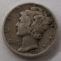 1927 Mercury Silver Dime XF/AU
