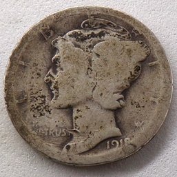 1918-D Mercury Silver Dime
