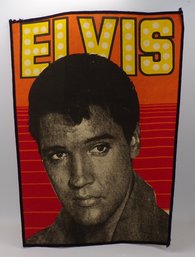 Vintage Poly-Cotton 'Elvis' Colored Banner, Made In England