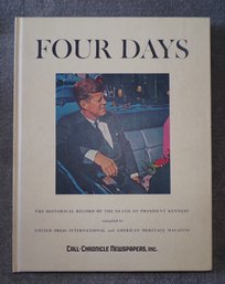Four Days Hardcover Book, Call Chronicle News Edition, 1964 The Record Of The Death Of President Kennedy
