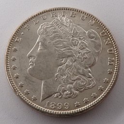 Semi-Key Date 1899 Morgan Silver Dollar Choice Brilliant Uncirculated (ONLY 330,000 Minted)