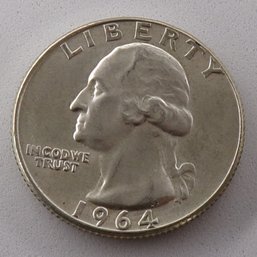 1964-D Silver Washington Quarter Dollar BU