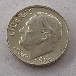 1964 Silver Roosevelt Dime BU