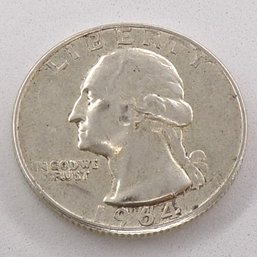 1964 Washington Silver Quarter Dollar