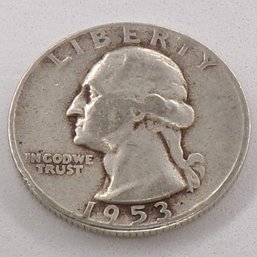 1953 Washington Silver Quarter Dollar