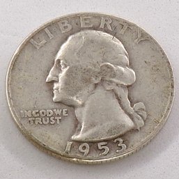 1953-D Washington Silver Quarter Dollar