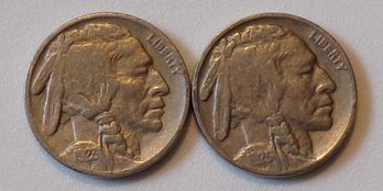 (2) Buffalo Nickels 1923 & 1925 (Fine)