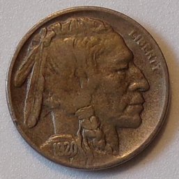 RARE Semi-Key 1920-D Buffalo Nickel (VF/XF)