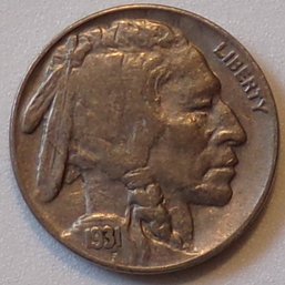 Semi-Key 1931-S Buffalo Nickel (AU) Low Mintage ONLY 1,200,000