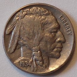 1934 Buffalo Nickel (AU)